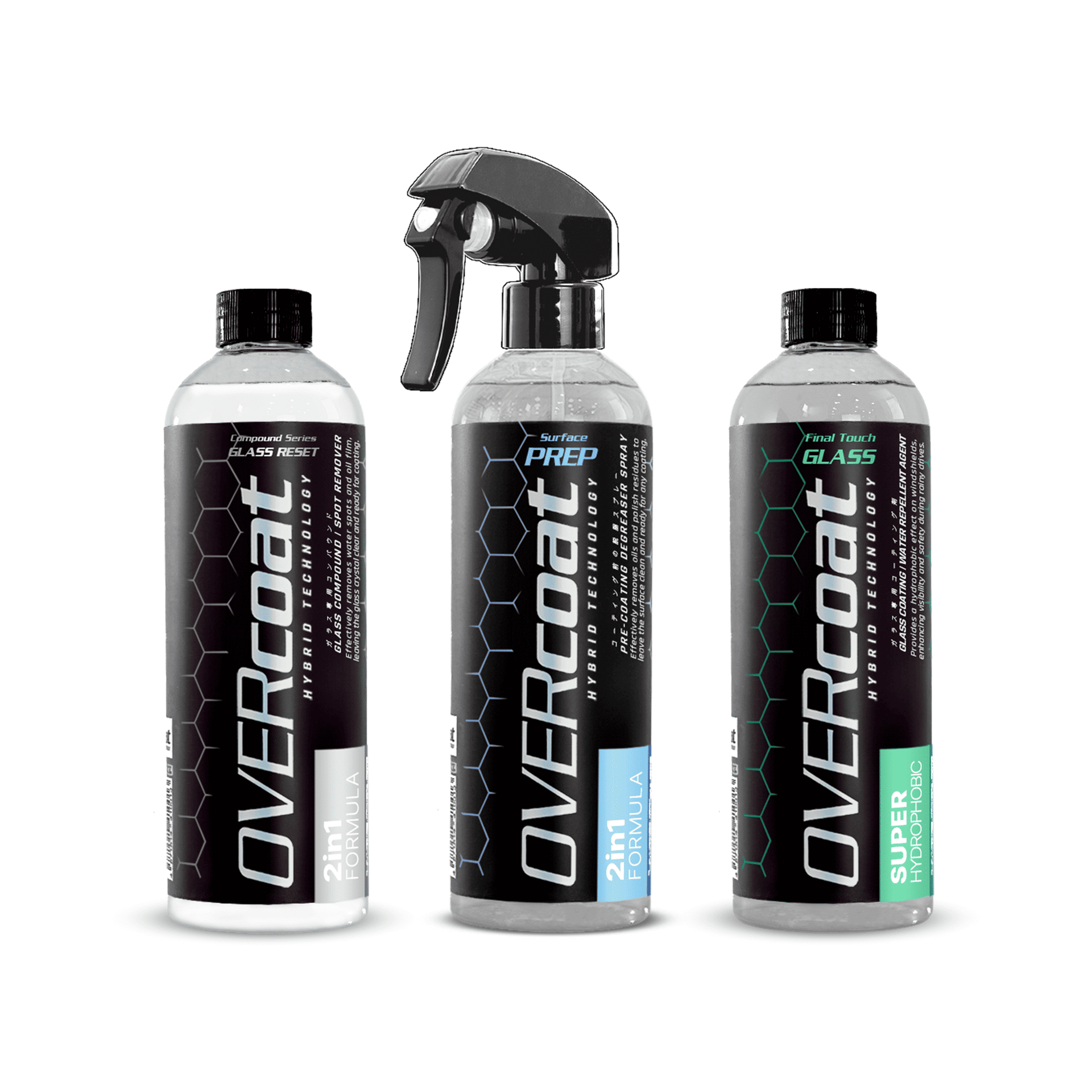 【新品・未使用】OVERcoat セット 7本まとめ売りカーケア・コーティング剤 ガラスケア】セット